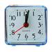 Wrea Square Small Bed Alarm Clock Transparent Case Compact Travel Clock Mini Children Student Desk Watch