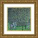 Klimt Gustav 20x20 Gold Ornate Wood Framed with Double Matting Museum Art Print Titled - Roses under the Trees