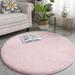 Yannee Soft Shaggy Rug Anti-Slip Fluffy Rugs Large Shaggy Rug Super Soft Mat Living Room Bedroom Carpet Pink