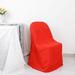 BalsaCircle 10 Red Solid Polyester Folding Chair Covers Slipcovers Linens