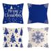 4 Pack Christmas Throw Pillow Covers 18 x18 Christmas Decor Scenery Throw Pillow Covers For Christmas Sofa Couch Home Decoration Set Of 4