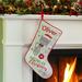 The Holiday Aisle® Meow-EE Christmas Personalized Stocking Polyester in Gray/Green/Red | 10 H x 16 W in | Wayfair 6C44010FC3AD4D9EAFEA71FCBF1991A7
