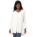 Plus Size Women's Flyaway V-Neck Tunic by Jessica London in White (Size 16 W) Long Shirt