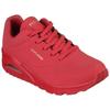 Wedgesneaker SKECHERS "UNO STAND ON AIR", Damen, Gr. 36, rot, Lederimitat, sportlich, Schuhe Sneaker, Freizeitschuh, Halbschuh, Schnürschuh weich gepolsterte Innensohle