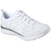 Sneaker SKECHERS "SUMMITS-SUITED", Damen, Gr. 42, silber (weiß, silberfarben), Leder, Textil, sportlich, Schuhe, Freizeitschuh, Trainingsschuh, Schnürschuh mit weicher Polsterung
