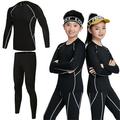 MLFU Kids Long Johns Thermal Underwear Set Lightweight Base Layer Pajama for Boys Size 115-155cm