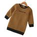 Kids Toddler Baby Girls Boys Winter Letter Cotton Long Sleeve Hoodie Tops Clothes Toddler Boys Girls Brown 110