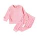 Baby Girl Outfits 12-18 Months Baby Girl Clothes And Shoes Kids Toddler Baby Girls Boys Autumn Winter Solid Ruffle Cotton Long Sleeve Pullover Sweatshirt Pants Set Clothes Top Teen Girl