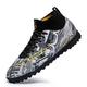 Xinghuanhua Mens Football Boots Hightop Turf Cleats Football Shoes Athletic FG Soccer Shoes Outdoor Indoor Sports Shoes