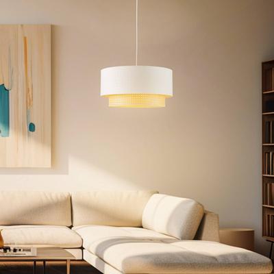 Hängelampe Boho Duolla, dimmbar, weiß / opal, für Schlafzimmer, Metall, Pendelleuchte Image