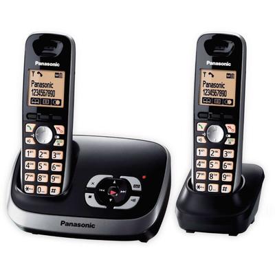 DECT-Telefon Panasonic KX-TG6522GB, Duo, mit ab, schwarz