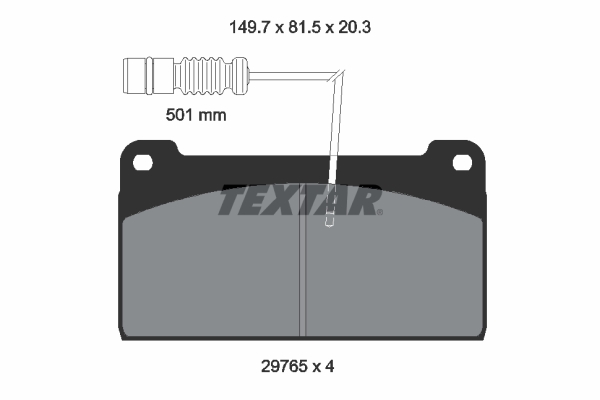 TEXTAR Bremsbelagsatz, Scheibenbremse 2976502 Universal für MERCEDES-BENZ A0014209120 0064202720 A0024201420 Image