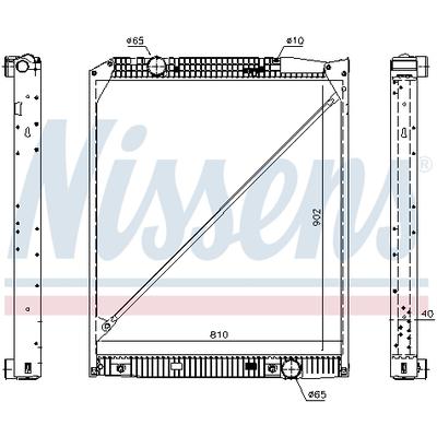 NISSENS Kühler, Motorkühlung Universal mit Ölkühler für MERCEDES-BENZ 9425000703 A9425000703 9425001003 62653A Image