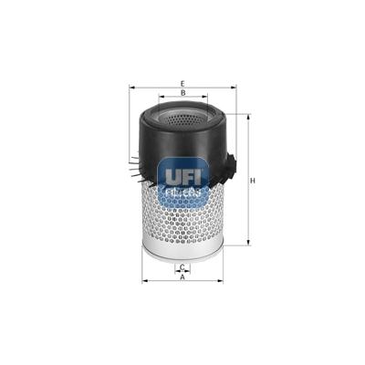 UFI Luftfilter Universal 155mm 27.936.00 Image