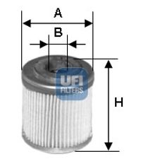 UFI Ölfilter 25.553.00 Universal 57mm für APRILIA MZ 256180 8156180 0256180 Image