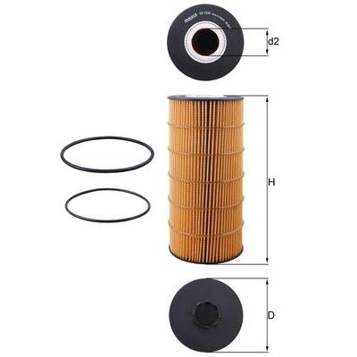 MAHLE Ölfilter Universal Ø121,0mm 121,0mm für RENAULT MERCEDES-BENZ 5411800109 7424993650 A5411800109 OX 1234D Image