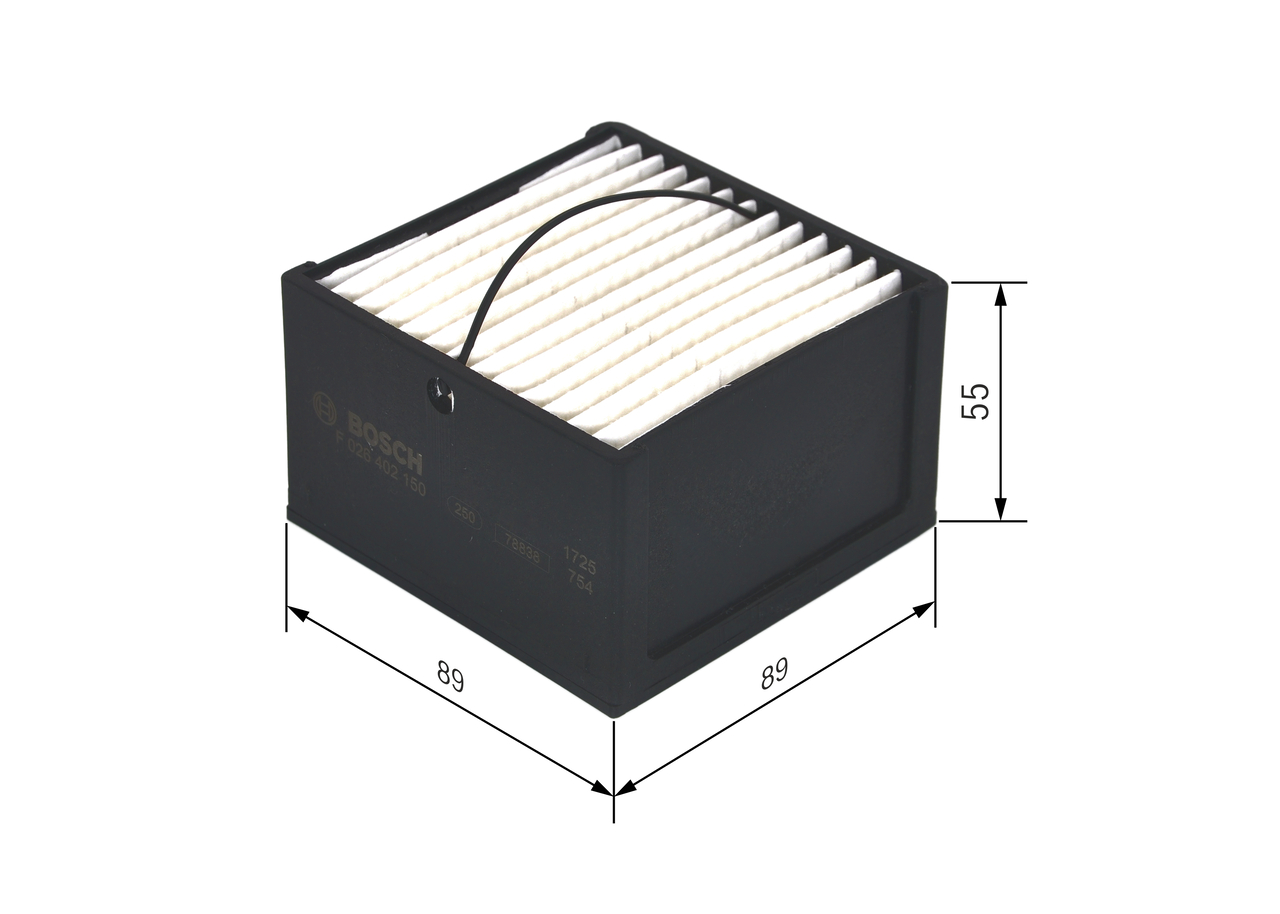 BOSCH Kraftstofffilter F 026 402 150 Universal für RENAULT MAN VOLVO 81125016047 82125030069 81125010027 Image
