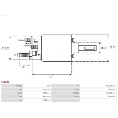 AS-PL Magnetschalter, Starter Universal 12V SS4034 Image