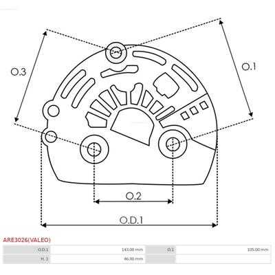 AS-PL Schutzkappe, Generator Universal für MERCEDES-BENZ A0041543606 0041543606 0031542106 ARE3026(VALEO) Image