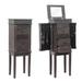 Standing Jewelry Armoire Hooks Jewelry Cabinet Chest with Mirror, 5 Drawers & 8 Necklace