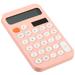 Uxcell Portable Electronic Calculator 12 Digit LCD Display Office Desktop Calculator Pink