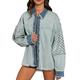 Lightweight Casual Jacket Women plus Size Womens Outdoor Vest Women s Basic Button Down Fitted Long Sleeves Denim Jean Jacket Womens Insulated Hunting Jacket
