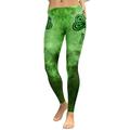 Women s Paddystripes Good Luck Green Pants Print Leggings Skinny Pants For Yoga Running Pilates Gym Green S