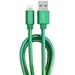 Liquipel Powertek iPhone Charger Cable [MFI Certified] Fast Charging 6ft Lightning to USB Cord Adapter Compatible for iPad Metallic Shine Green