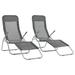 vidaXL Folding Sun Loungers 2 pcs Textilene Anthracite 44340