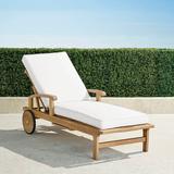 Cassara Chaise Lounge with Cushions in Natural Finish - Resort Stripe Glacier - Frontgate
