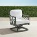 Avery Swivel Lounge Chair with Cushions in Slate Finish - Resort Stripe Glacier - Frontgate