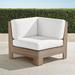 St. Kitts Corner Chair in Weathered Teak with Cushions - Pattern, Special Order, Salta Palm Dune - Frontgate