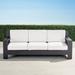 St. Kitts Sofa with Cushions in Matte Black Aluminum - Salta Palm Air Blue, Standard - Frontgate