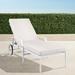 Grayson Chaise Lounge with Cushions in White Finish - Colome Tile Indigo, Standard - Frontgate