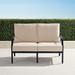 Grayson Loveseat with Cushions in Black Finish - Colome Tile Indigo - Frontgate