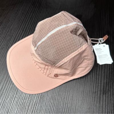Lululemon Athletica Accessories | Lululemon Drawcord Hiking Cap Nwt L/Xl (Pcly/Ancp) | Color: Pink/Silver | Size: L/Xl