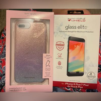 Kate Spade Cell Phones & Accessories | Kate Spade Nwot Phone Case And Screen Protector For Iphone 8/7/6 Plus Bundle | Color: Pink/Purple | Size: Os