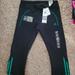 Adidas Pants & Jumpsuits | New Nwt Adidas 3/4 Capri Tights Sz S/M Green Stripe, Quick Dry | Color: Black/Green | Size: Medium Fresh Green