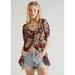 Free People Dresses | Free People Callie Printed Tunic In Red Floral Combo Size Xs | Color: Red | Size: Xs