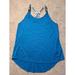 Nike Tops | Nike Womens Athletic Tank Shirt Small Blue Loose Fit Drifit Just Do It Straps | Color: Black/Blue | Size: S