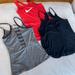 Nike Tops | 3 Workout Tops 2 Nike (Black And Red) 1 Fabletics. Detailed Ladder Back On Two | Color: Black/Red | Size: Various