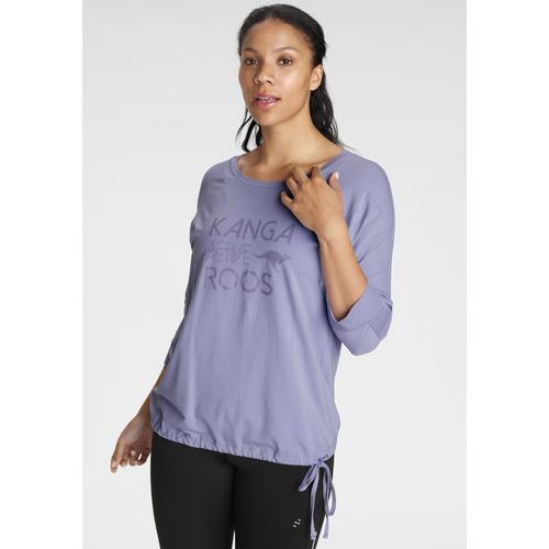 3/4-Arm-Shirt KANGAROOS Gr. 40/42, lila (lavendel) Damen Shirts Jersey