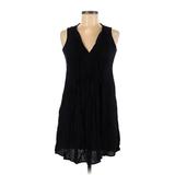 Old Navy Casual Dress - A-Line Plunge Sleeveless: Black Print Dresses - Women's Size X-Small