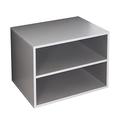 RICOO Bücherregal 2 Fächer 60 x 45 x 40 cm schmales Regal Spannplatte aus Holz Modern grau WM110-PL, Standregal Büro Bücherregale, Regale & Ablagen, Druckerständer, Druckerregal, Aktenregal