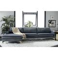 Blue Sectional - Mercury Row® Westman 119" Wide Velvet Sofa & Chaise Velvet | 33 H x 119 W x 65 D in | Wayfair 208F5C06968E45DE83A4F6B2F24273CA