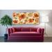 Red Barrel Studio® 'Hibiscus & Mandala' By Silvia Vassileva, Canvas Wall Art, 40"X20" Canvas, Wood in Yellow | 20 H x 40 W x 1.5 D in | Wayfair