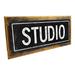 17 Stories Framed, Outdoor Black Studio Sign, Wall Art For Music Theme, Art Themed, School Room, Music Studio, Art Studio | Wayfair