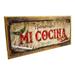 Rosalind Wheeler Indoor Mi Cocina Sign, Wall Art For Café Decor, Bar Decor, Pub Decor, Break Room, Kitchen | 11.5 H x 32.5 W x 0.75 D in | Wayfair