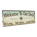 Trinx Outdoor Welcome To Our Deck Sign, Wall Art For Sunroom Signs, Outdoor Living, Garden Signs, Nursery, Veranda, Yard Signs in Green | Wayfair