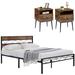 George Oliver 3 Piece Bedroom Set Set Of 3 Wood/Metal in Brown | 40 H x 55 W x 74.8 D in | Wayfair CE333243C56848449D6CB4A411406050